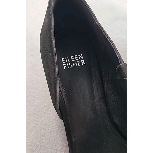 EILEEN FISHER Fig Nubuck Leather D’Orsay Pumps Heels Size 8 Women’s Designer - Picture 7 of 8